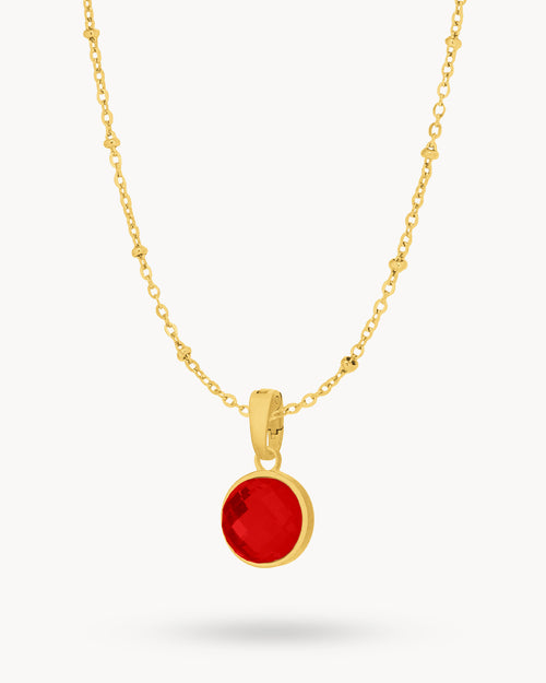 January Signature Birthstone Necklace Set, Gold