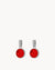January Passion Birthstone Signature Earring Pendants, Silver
