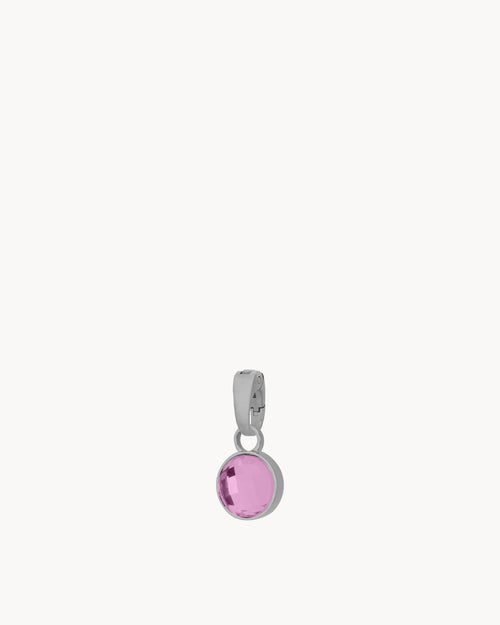 February Birthstone Devotion Dainty Signature Pendant, Silver