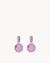 February Devotion Birthstone  Signature Earring Pendants, Silver