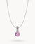 February Devotion Dainty Signature Birthstone Necklace Set, Silver