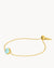 March Birthstone Peace Signature Bracelet, Gold