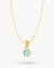 March Peace Dainty Signature Birthstone Necklace Set, Gold