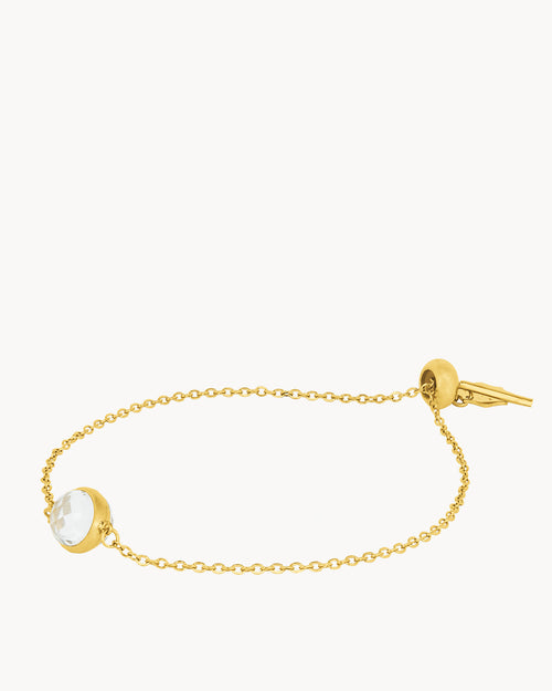 April Birthstone Hope Signature Bracelet, Gold