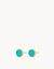 May Birthstone Friendship Signature Dainty Stud Earrings, Gold