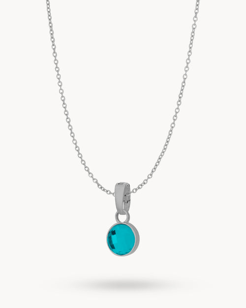 May Friendship Dainty Signature Birthstone Necklace Set, Silver