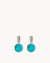 May Friendship Birthstone Signature Earring Pendants, Silver