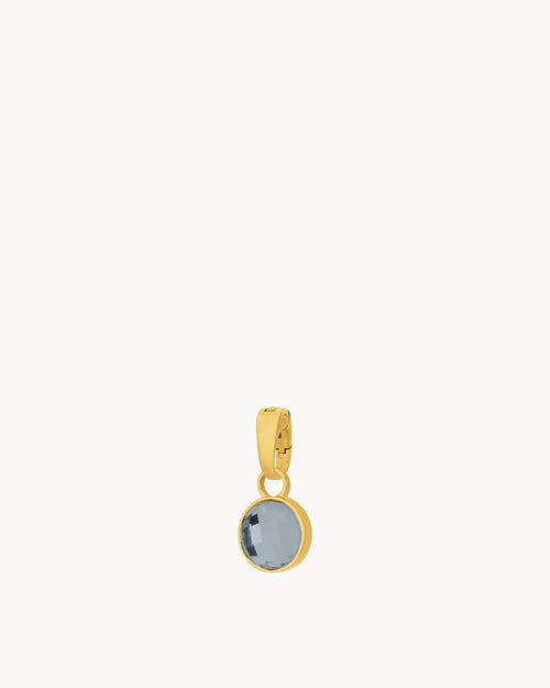 June Birthstone Strength Dainty Signature Pendant, Gold