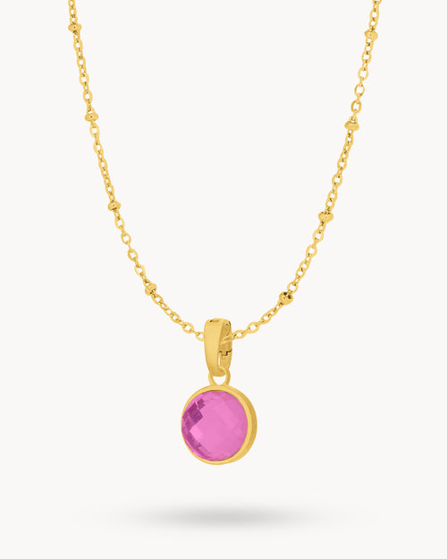 July Signature Birthstone Necklace Set, Gold