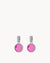 July Joy Birthstone Signature Earring Pendants, Silver
