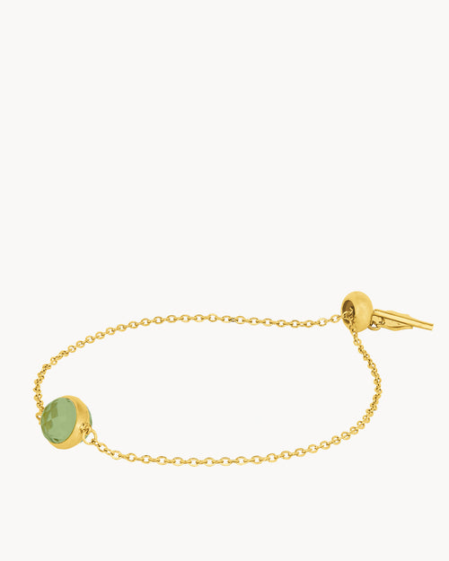 August Birthstone Beauty Signature Bracelet, Gold
