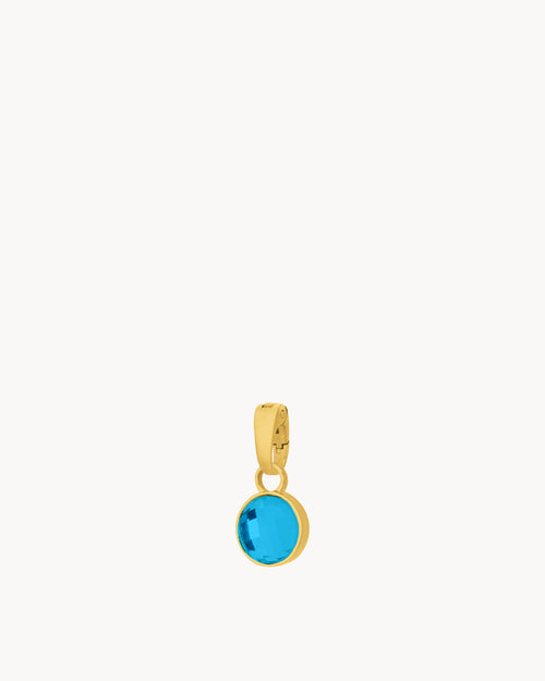 September Birthstone Wisdom Dainty Signature Pendant, Gold