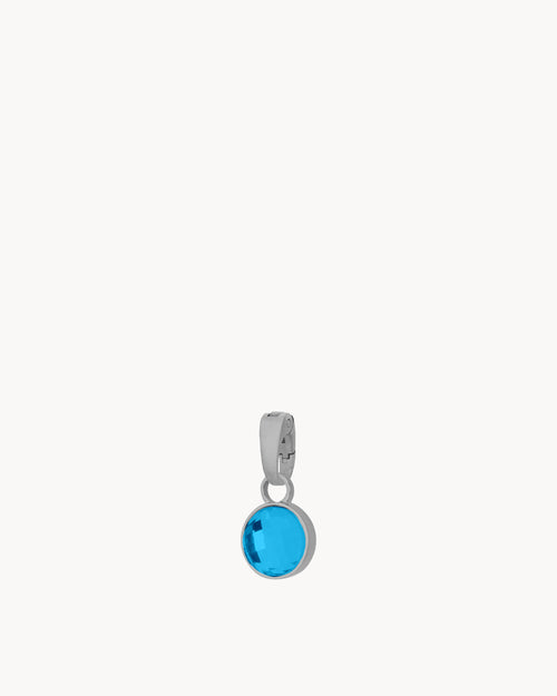 September Birthstone Wisdom Dainty Signature Pendant, Silver