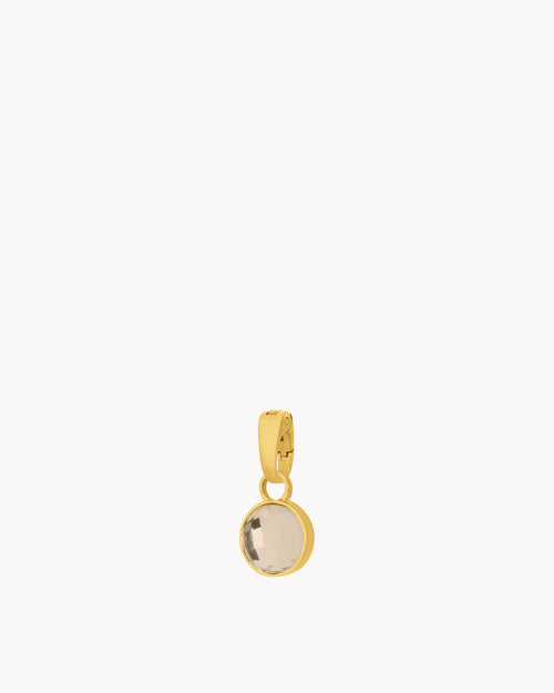 October Birthstone Love Dainty Signature Pendant, Gold