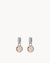 October Birthstone Love Dainty Signature Earring Pendants, Silver