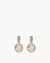 October Love Birthstone Signature Earring Pendants, Silver