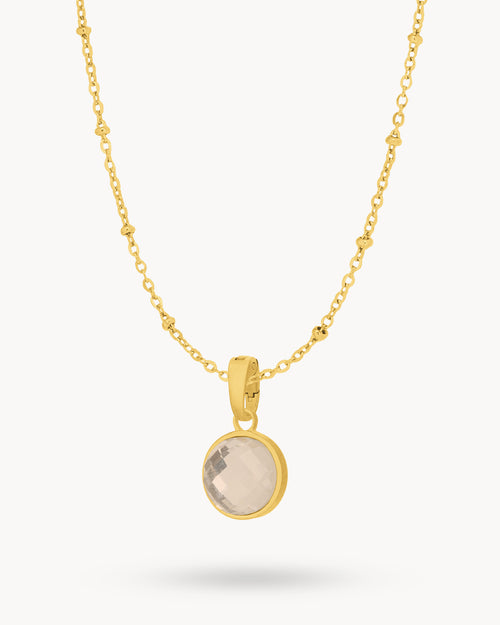 October Signature Birthstone Necklace Set, Gold
