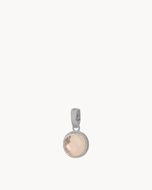 October Birthstone Love Signature Pendant, Silver