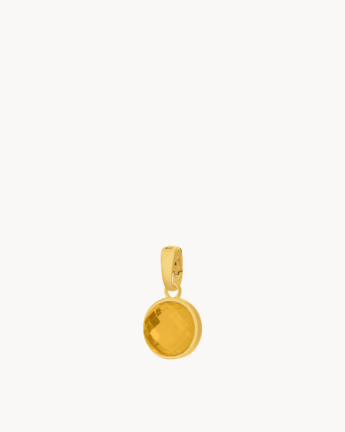 November Birthstone Happiness Signature Pendant, Gold