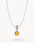 November Happiness Dainty Signature Birthstone Necklace Set, Silver