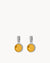 November Happiness  Birthstone Signature Earring Pendants, Silver