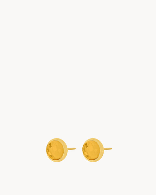 November Birthstone Happiness Signature Dainty Stud Earrings