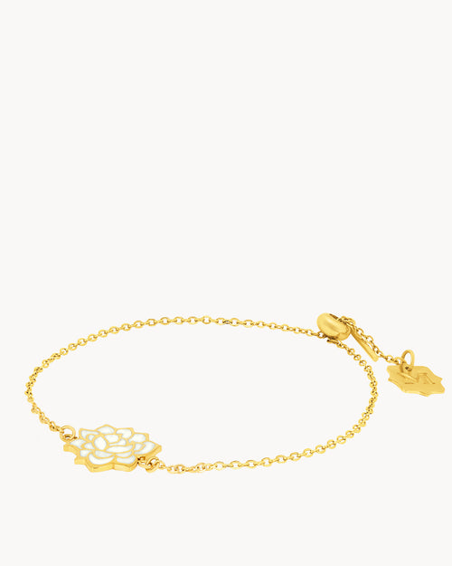 November Chrysanthemum Birth Flower Bracelet