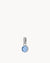 December Birthstone Uniqueness Dainty Signature Pendant, Silver
