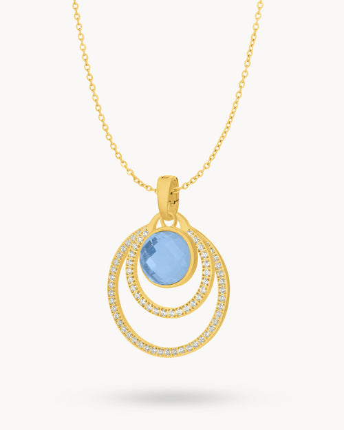 December Uniqueness Halo Necklace Set