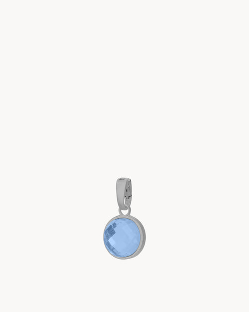 December Birthstone Uniqueness Signature Pendant, Silver