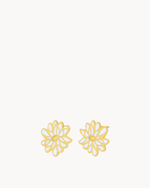 April Birth Flower Studs, Daisy