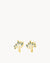 December Birth Flower, Narcissus, Stud Earrings, Gold