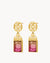 Burgundy Dazzling Mdina Bieb Dangling Earrings