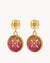 Burgundy Dazzling Valletta Bieb Dangling Earrings