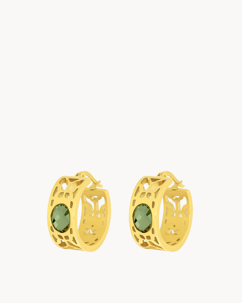 August Birthstone Beauty Bizzilla Hoop Earrings