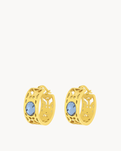 December Birthstone Uniqueness Bizzilla Hoop Earrings