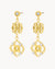 White Timeless Pearl Bizzilla Dangling Earrings