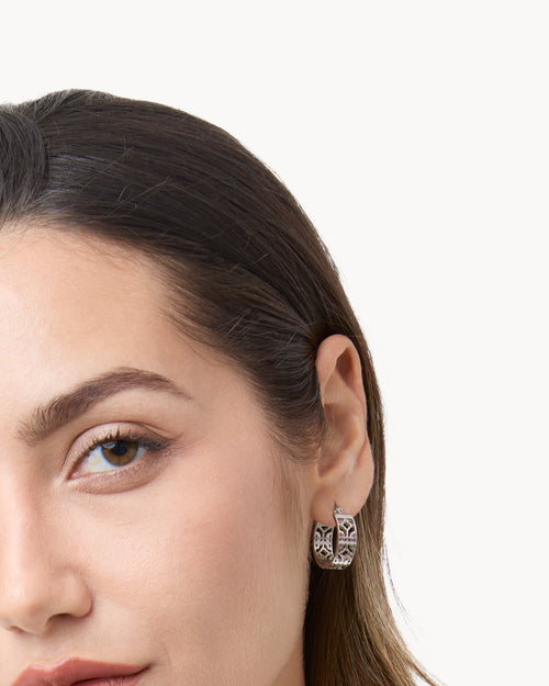 Bizzilla Silver Hoop Earrings