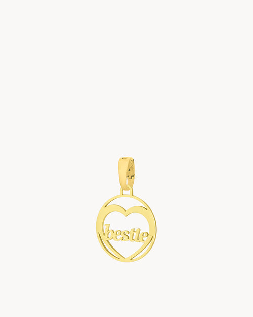 Bestie Dainty Heart Hollow Pendant