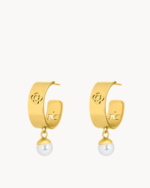 Timeless Pearl Dainty Hoop Earring