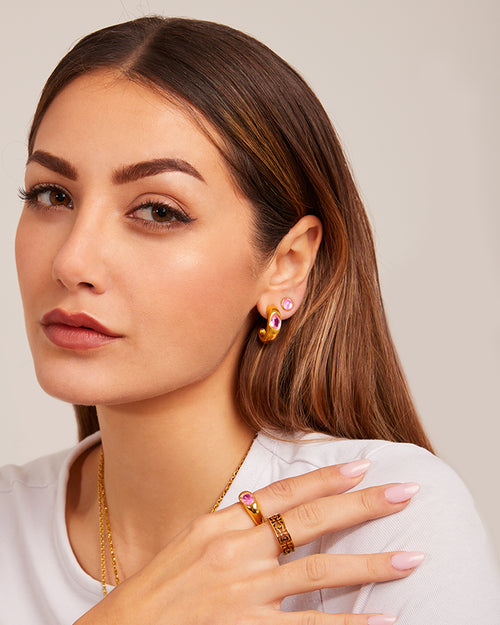 June Birthstone Strength Signet Ring