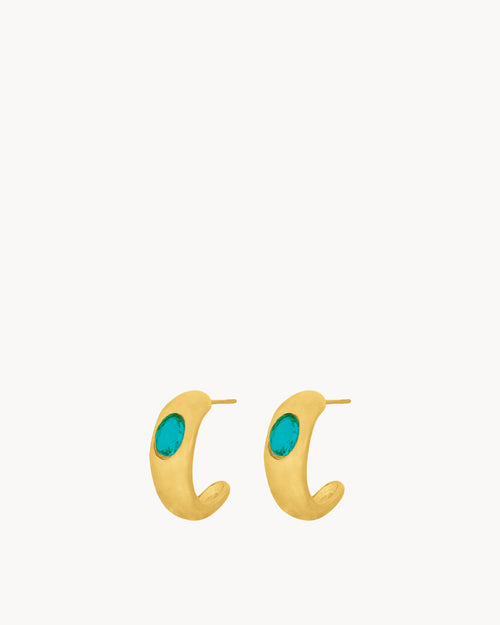 May Birthstone Friendship Hoop Earrings