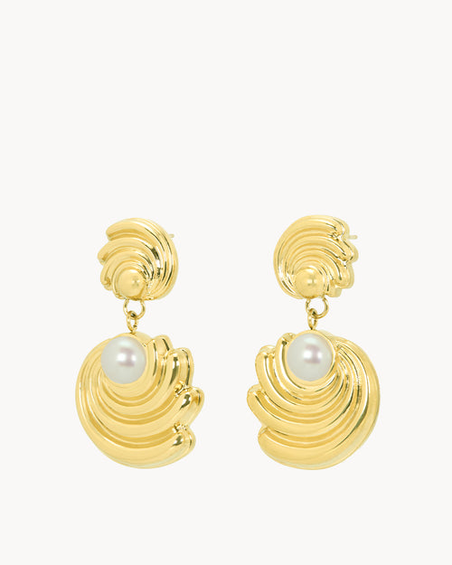 Timeless Pearl Bebbuxu Tond Dangling Earrings