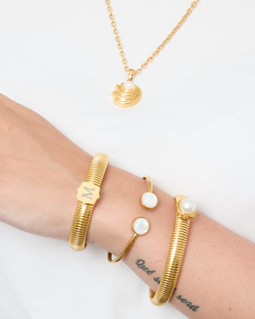 Protection Mother of Pearl Signature Bangle