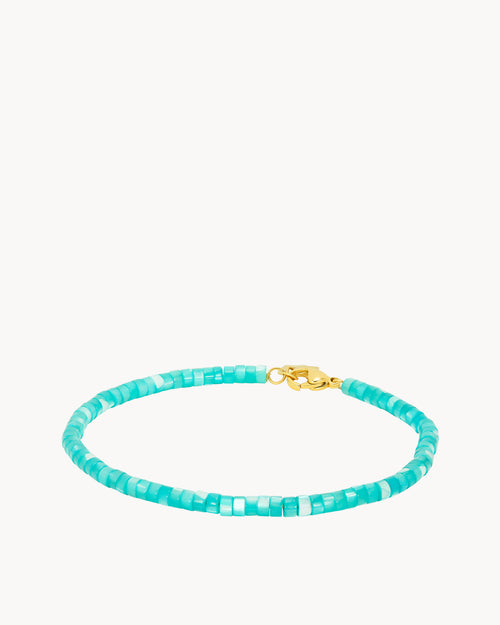Blue Protection Mother of Pearl Anklet