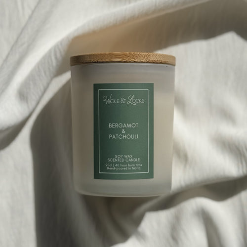 Wicks & Locks Bergamot & Patchouli - Luxury Scented Candle