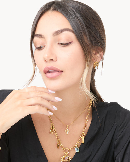 Timeless Pearl Salib Silver Charm