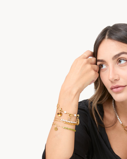 August Birthstone Beauty Starlight Charm Bracelet