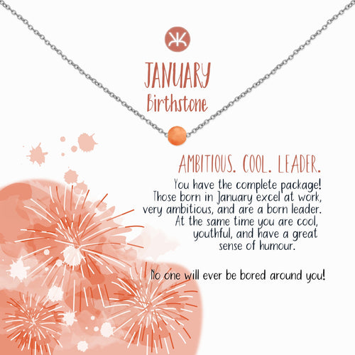 January Necklace, Silver