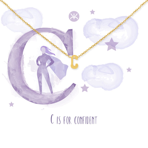 C Gold Necklace